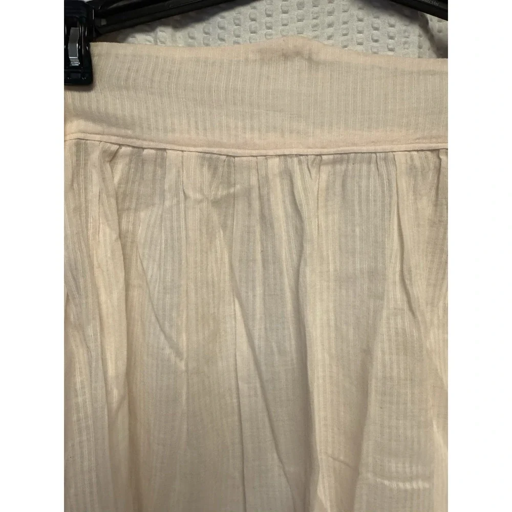 Vintage 1950 Hostess Apron Light Pink Sheer Ruffle Handmade  Retro Kitchen